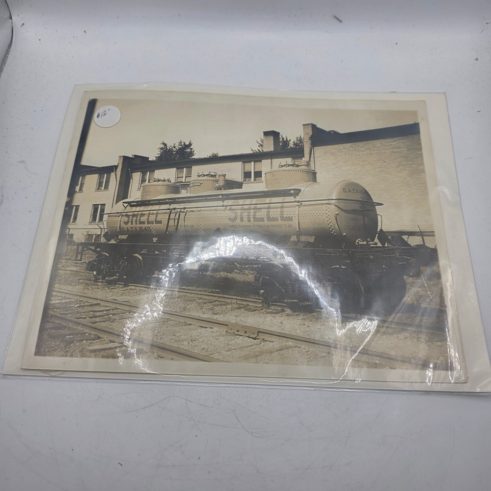 Vintage 1930s Shell Oil GATX 1540 Railroad Tank Car Original B&W Photograph